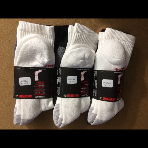 6 pairs Wolverine mid calf cotton socks size 9-13 - Picture 2 of 6